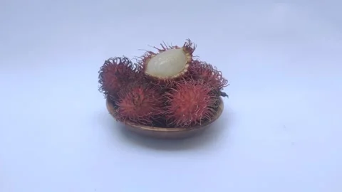 Pile of Rambutan Fruit Stock Footage 301675468