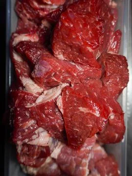 A pile of raw beef Stock Photos
