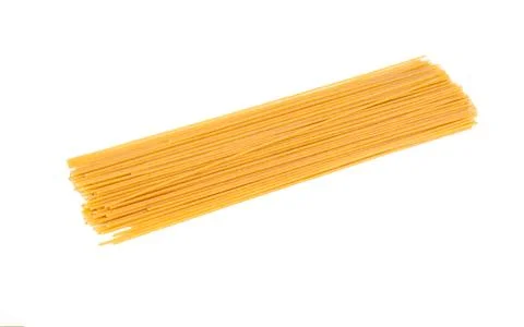 Pile of raw spaghetti pasta isolate Stock Photos