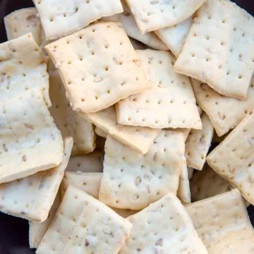 Pile of rectangular mini toasts Stock Photos