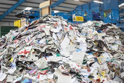 Pile Of Recycled Papers Stock Photos