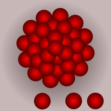 Pile of red balls on tint gradient Stock Illustration