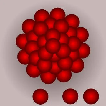 Pile of red beads Illustrazione stock