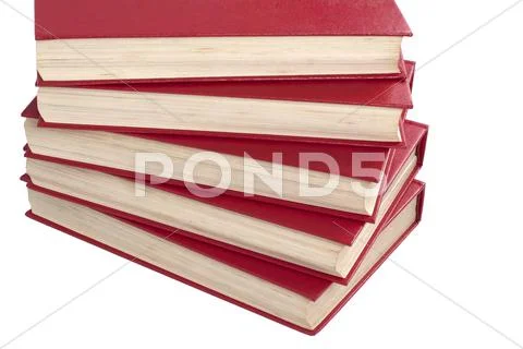 Pile of red books Stock Photos