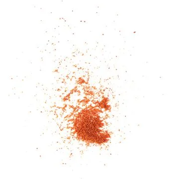 Pile of red paprika powder isolated on white background Stock Photos