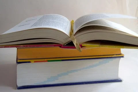 Pile of Reference Books Stock Photos