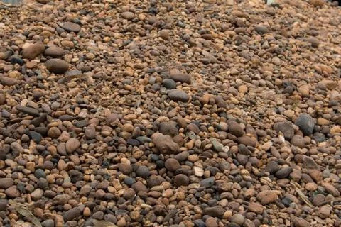 Pile of river rocks  for construction Stock Photos