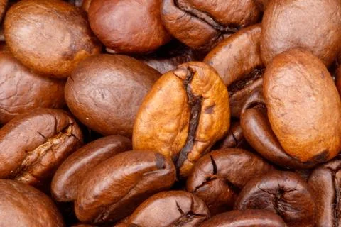 Pile of Roasted Coffee Beans Stock Photos