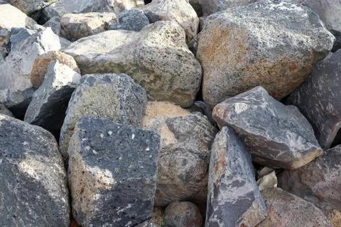 Pile of rocks in sunlight Stock Photos