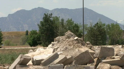 Pile Of Rocks Wide Stock Footage 139601