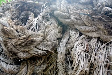 Pile of ropes for mining preparation Photos