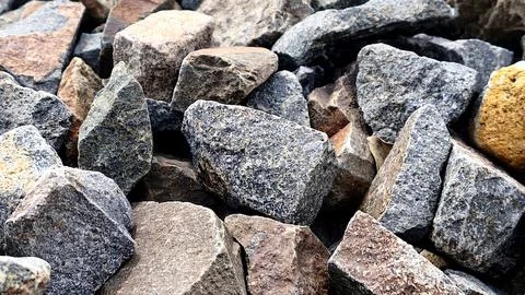 Pile of rough textured rocks background, stone, gravel (1) Fotos de archivo