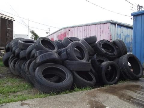 Pile of Rubber Stockfoto's