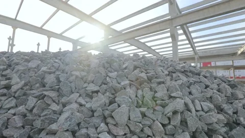 A pile of rubble at a construction site. Construction material at the 库存影片 170957633