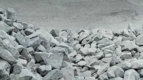 A pile of rubble for gabion or for construction close-up Stock Footage 312974039