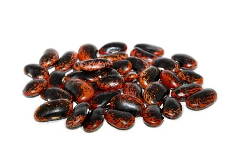 Pile of runner bean seeds Stock Photos