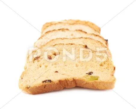 Pile of rusks isolated over the white background Stock Photos