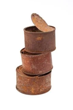 Pile of rusty can Stock Photos