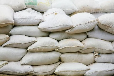 Pile of sacks Stock Photos