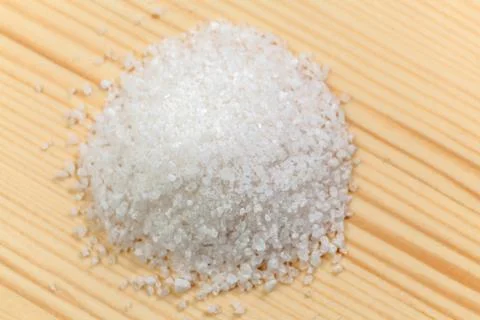 Pile of salt on the table Stock Photos