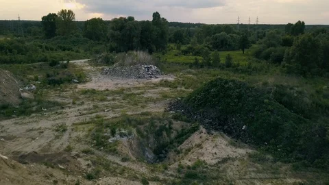 A pile of sand and earth on a construction site Video stock 109408581