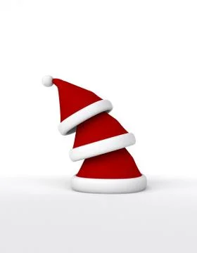Pile of santa cap 스톡 일러스트