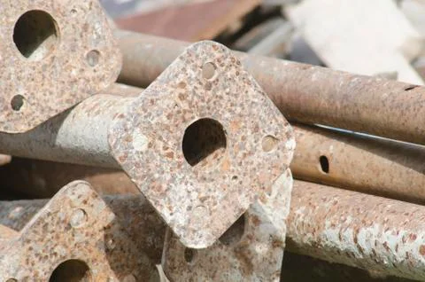 Pile of Scaffolding Base Stock Photos