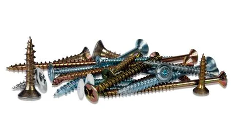 Pile of screws Stock Photos