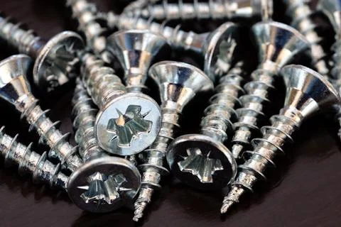 A pile of screws Foto stock