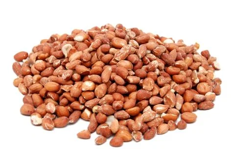 Pile of shelled peanuts Stock Photos