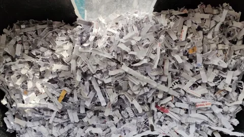 A pile of shredded paper documents Stock Footage 307828484