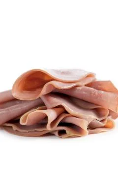 Pile of slices of ham Stock Photos