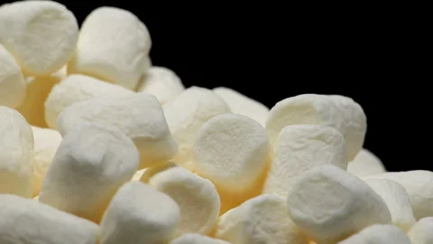 Pile of soft marshmallows falling. Stock Footage 245688573