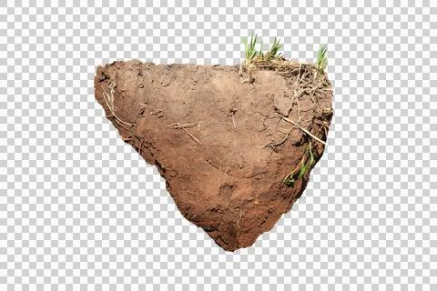 .Pile of Soil isolated transparency background Stock Photos