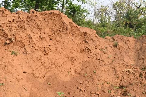 Pile of soil. Stock Photos