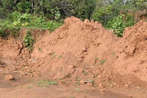 Pile of soil. Stock Photos