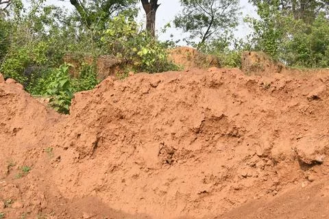 Pile of soil. Stock Photos
