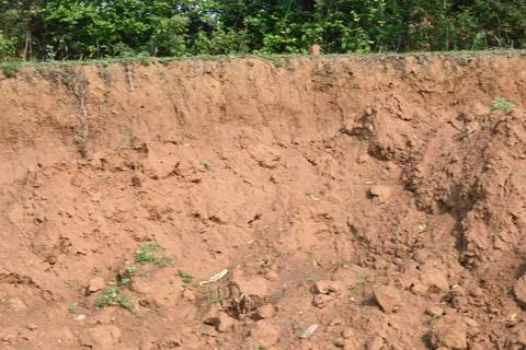 Pile of soil. Stock Photos