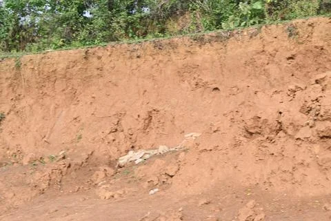 Pile of soil. Stock Photos