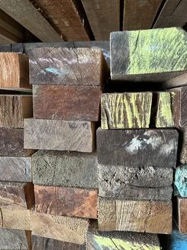 A pile of solid wood Stock Photos