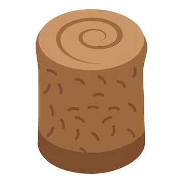 Pile stack bale icon isometric vector. Dry field Stockillustratie