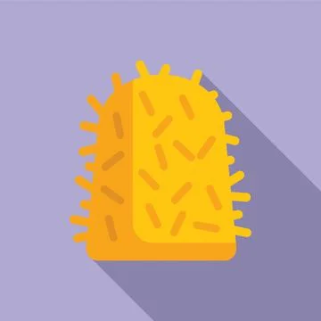 Pile stack icon flat vector. Rural stack organic 库存插图
