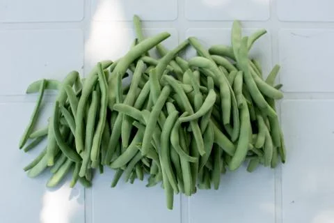 A pile of string beans Stock Photos