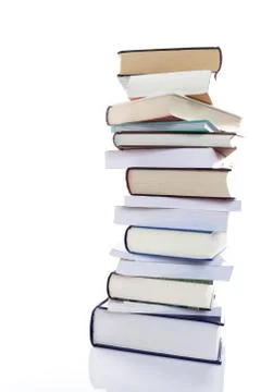 Pile of study books Stock Photos
