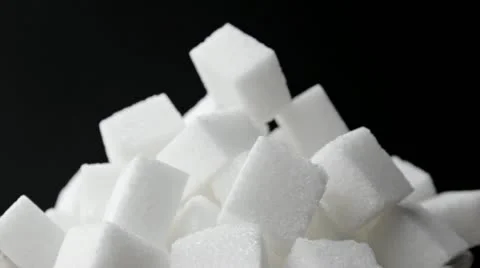 Pile of sugar cubes Stock Footage