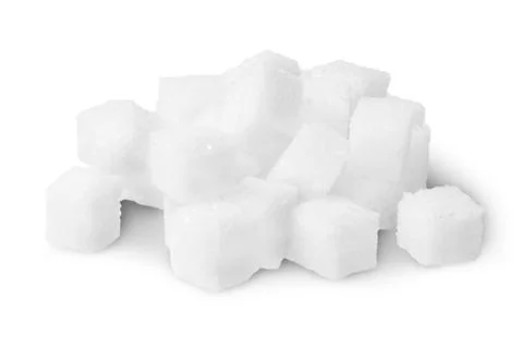 Pile of sugar cubes Stock Photos