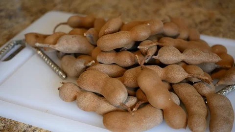 Pile of tamarinds in kitchen Stock Footage 108412104