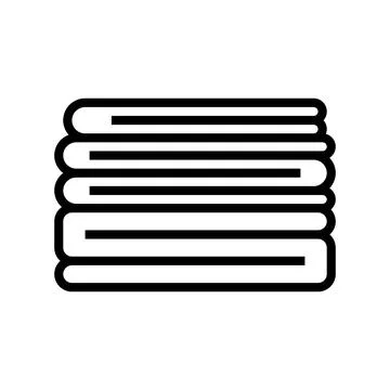Pile textile line icon vector illustration Stock Illustration