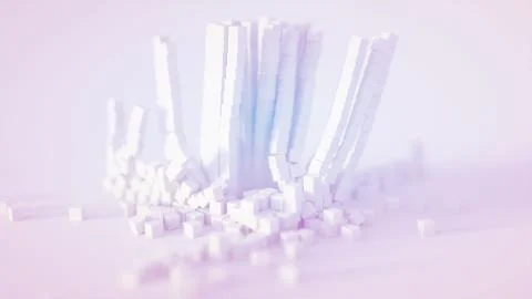 Pile of Tiny Cubes Illustrazione stock