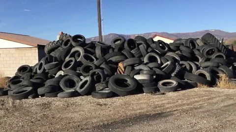 Pile of tires dumped HD Stock Footage 69208760